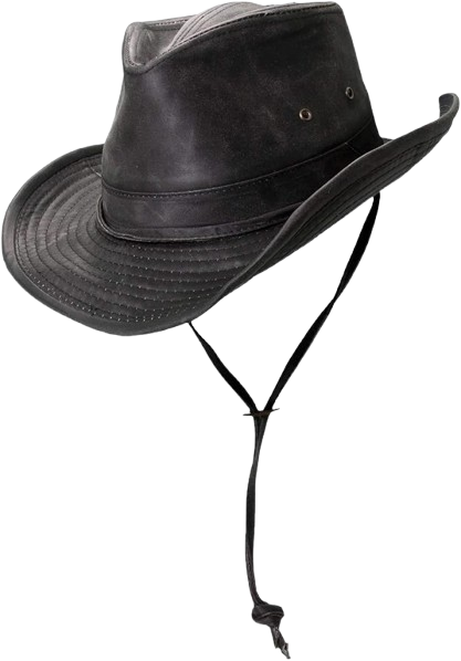 Weathered Outback Hat with Chin Cord